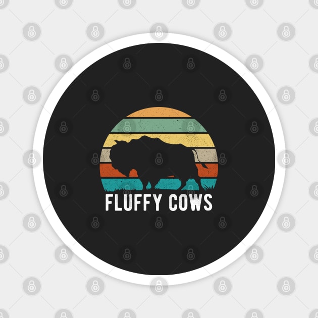 American Bison Buffalo Lover Graphic Sarcastic Saying Fluffy Cows Magnet by kaza191